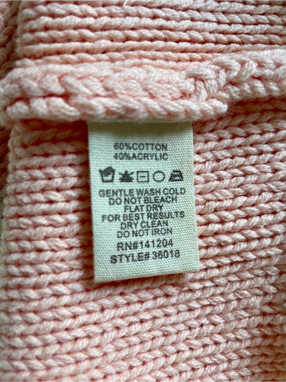 Hem & Thread Blush Pink/Peach Ivory Checkerboard Knit Sweater Sz L NWT - Picture 9 of 11